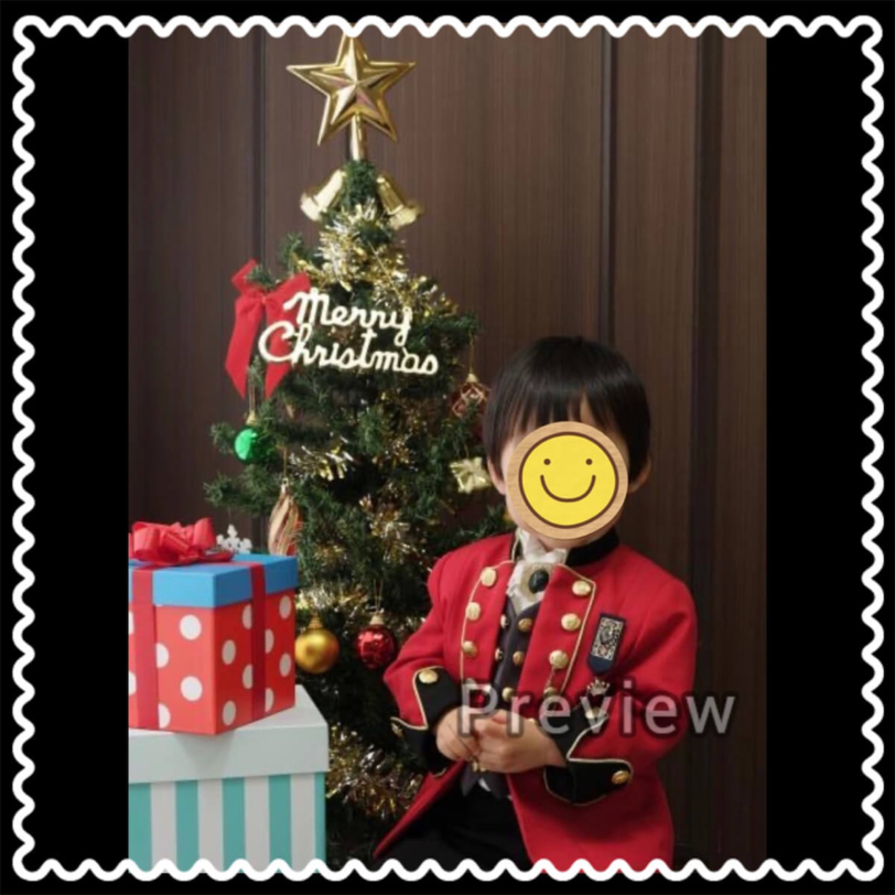 スタジオアリスで撮ったクリスマスの記念写真